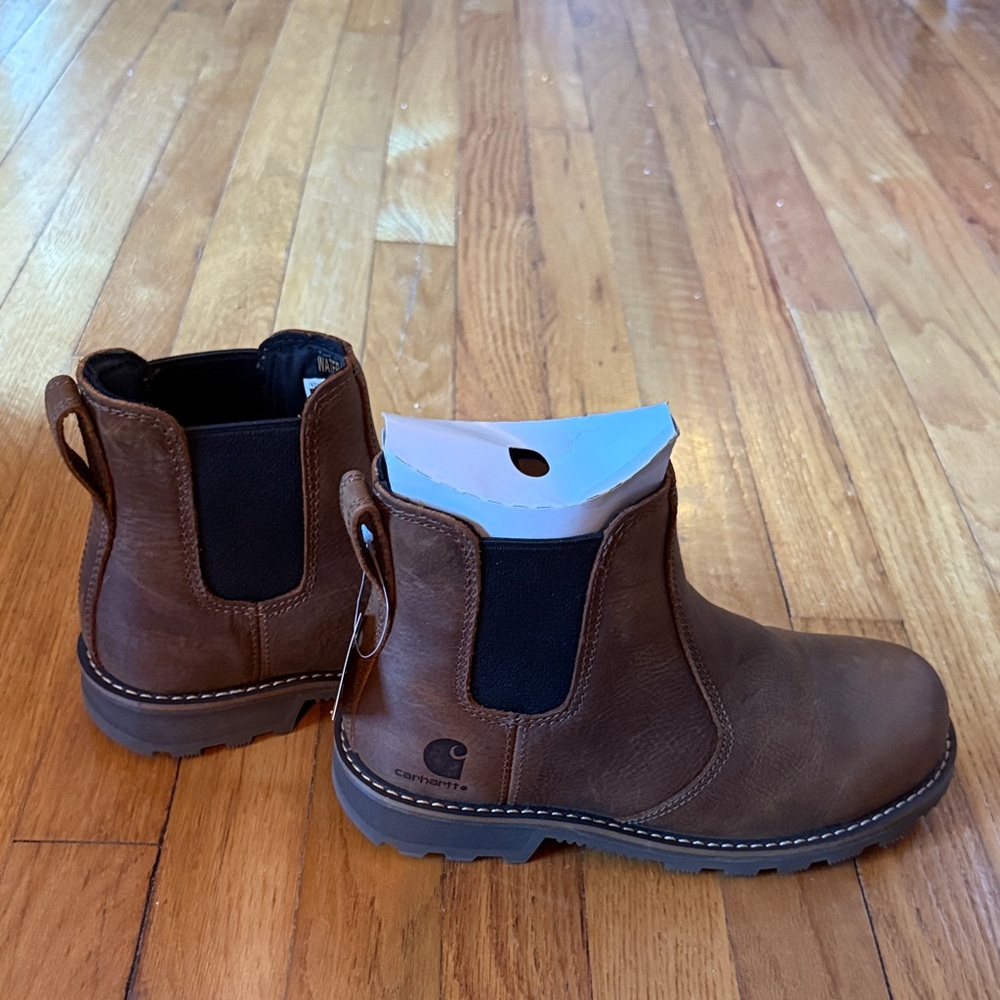 Carhartt Tan Leather Safety Toe Boots